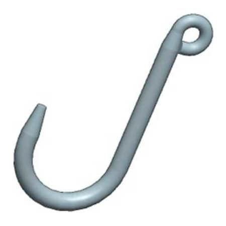 Machining & Welding By Olsen M&W 13/16" Short Reach Foundry Hook 2000 Lb. Capacity 14785